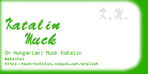 katalin muck business card